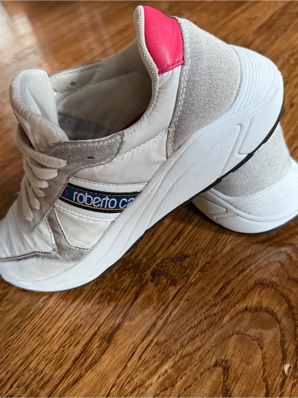 🔥 Roberto Cavalli White Sneakers 7.5 Brand